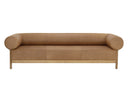 Rustic Oak Ludlow Sesame Leather Sofa Bromley by Matho Sun, view 2