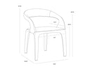 Milliken Cognac Dining Armchair Atika by Matho Sun, view 6