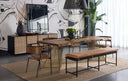 Gunmetal Tan Leather Bench Zancor by Matho Sun, view 5
