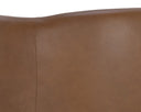 Rustic Oak Vintage Camel Leather Lounge Chair Trine by Matho Sun, view 7
