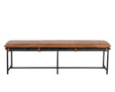 Gunmetal Tan Leather Bench Zancor by Matho Sun, view 2