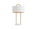 White Marble Matte White Table Lamp Kezna by Matho Sun