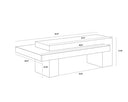 Dark Brown / Grey Coffee Table Herriot by Matho Sun, view 6