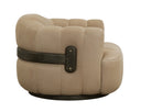 Dark Brown Sahara Sand Leather Armchair Tadeo Swivel by Matho Sun, view 3
