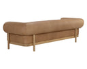 Rustic Oak Ludlow Sesame Leather Sofa Bromley by Matho Sun, view 3