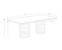 Rectangular 84" Dining Table Alanya by Matho Sun, view 7