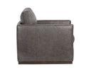 Marseille Concrete Leather Lounge Chair Portman Swivel by Matho Sun, view 3