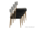 Gold Bravo Black / Helios Check Black Dining Chairs set of 2 Ashwin Stackable by Matho Sun, view 5