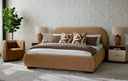 Nubuck Caramel Leather Lounge Chair Emilie Swivel by Matho Sun, view 8