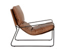 Gunmetal Tan Leather Lounge Chair Zancor by Matho Sun, view 3