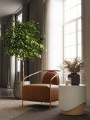 Milliken Cognac Lounge Chair Cicero by Matho Sun