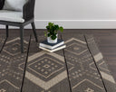 Black / Tan 9' X 12' Rug Asana Hand-Woven by Matho Sun