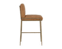 Tan Leather Barstool Lathan by Matho Sun, view 3