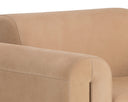 Distressed Brown Nubuck Tan Leather Armchair Romer by Matho Sun, view 7