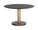 Gold Grey Marble / Charcoal Grey 48" Dining Table Monaco by Matho Sun, view 2
