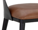Black Cognac Leather Dining Chair Dezirae by Matho Sun, view 6