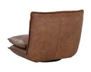 Cognac Leather Chair Colson Swivel Armless by Matho Sun, view 4