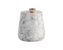 Marble Look White End Table Aries by Matho Sun