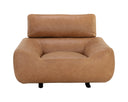 Camel Leather Lounge Chair Paget Glider by Matho Sun, view 2