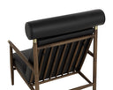 Black Leather Lounge Chair Biko by Matho Sun, view 5