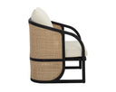 Charcoal Stinson Cream Lounge Chair Palermo by Matho Sun, view 3
