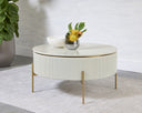High Gloss Cream Coffee Table Paloma Lift Top by Matho Sun, view 4