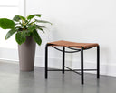 Tan Leather Stool Riz by Matho Sun, view 4