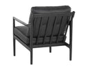 Black Black Leather Lounge Chair Gilmore by Matho Sun, view 4