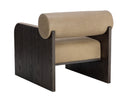 Dark Brown Sahara Sand Leather Lounge Chair Coburn by Matho Sun, view 4