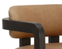 Brown Ludlow Sesame Leather Lounge Chair Madrone by Matho Sun, view 7