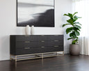 Large Gold Charcoal Grey Dresser Rebel by Matho Sun, view 5