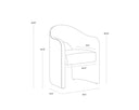 Bergen Olive Dining Armchair Anaya by Matho Sun, view 8