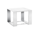 Stainless Steel High Gloss White End Table Dalton by Matho Sun, view 2