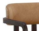 Brown Ludlow Sesame Leather Dining Armchair Madrone by Matho Sun, view 6