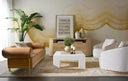 Rustic Oak Ludlow Sesame Leather Sofa Bromley by Matho Sun, view 7