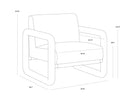Noah Meadow / Ludlow Dark Olive Leather Lounge Chair Nubo by Matho Sun, view 7