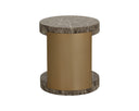Marble Look Dark Emperador End Table Cavette by Matho Sun, view 4