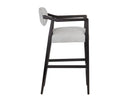 Saloon Light Grey Leather Barstool Keagan by Matho Sun, view 2