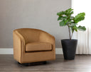 Dark Bronze Gold Sky Lounge Chair Hazel Swivel by Matho Sun, view 5