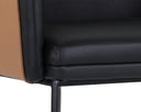 Napa Black / Napa Cognac Dining Armchair Carter by Matho Sun, view 5