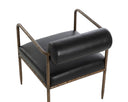 Charcoal Black Leather Dining Armchair Ajani by Matho Sun, view 5