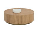 Round Rustic Oak Coffee Table Kalla by Matho Sun