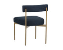 Antique Brass Arena Navy Dining Chairs set of 2 Seneca by Matho Sun, view 3