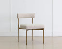 Antique Brass Danny Ivory Dining Chairs set of 2 Seneca by Matho Sun, view 5