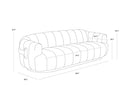 Warm Brown Dove Cream Sofa Tadeo by Matho Sun, view 6
