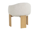 Rustic Oak Dove Cream Dining Armchair Trine by Matho Sun, view 4