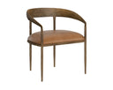 Tan Leather Dining Armchair Zanatta by Matho Sun