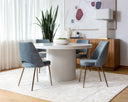 White 55" Dining Table Nicolette by Matho Sun, view 3