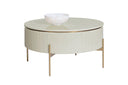 High Gloss Cream Coffee Table Paloma Lift Top by Matho Sun