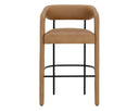 Ludlow Sesame Leather Barstool Mavia by Matho Sun, view 2
